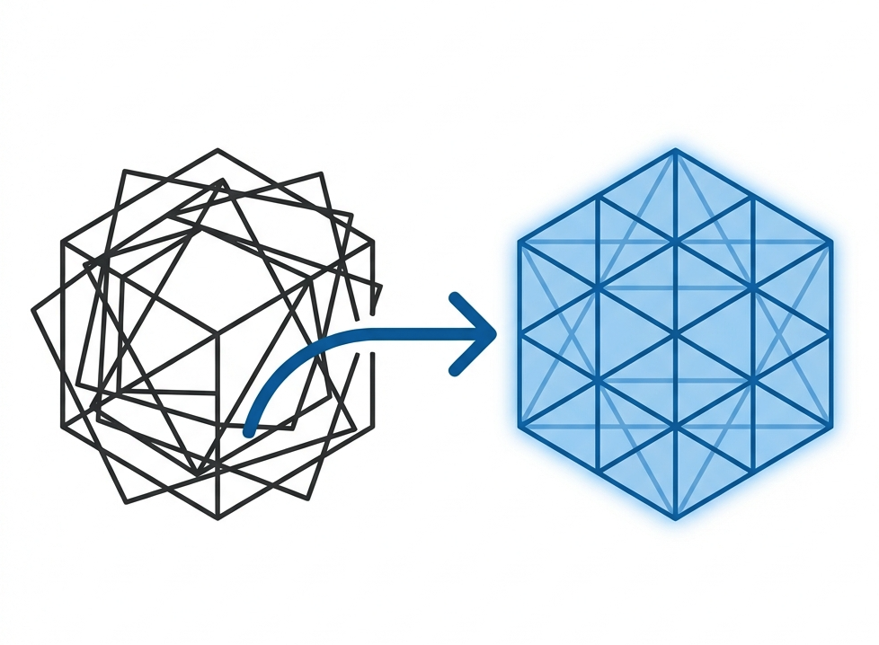Klare Linien und Organisation Illustration
